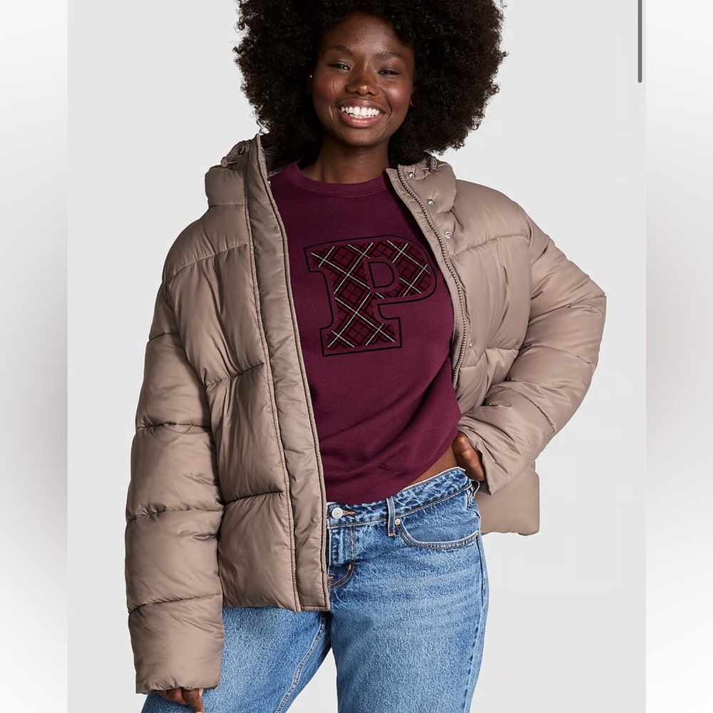 NWT PINK Victoria’s Secret 
MARSHMALLOW PUFFER COAT